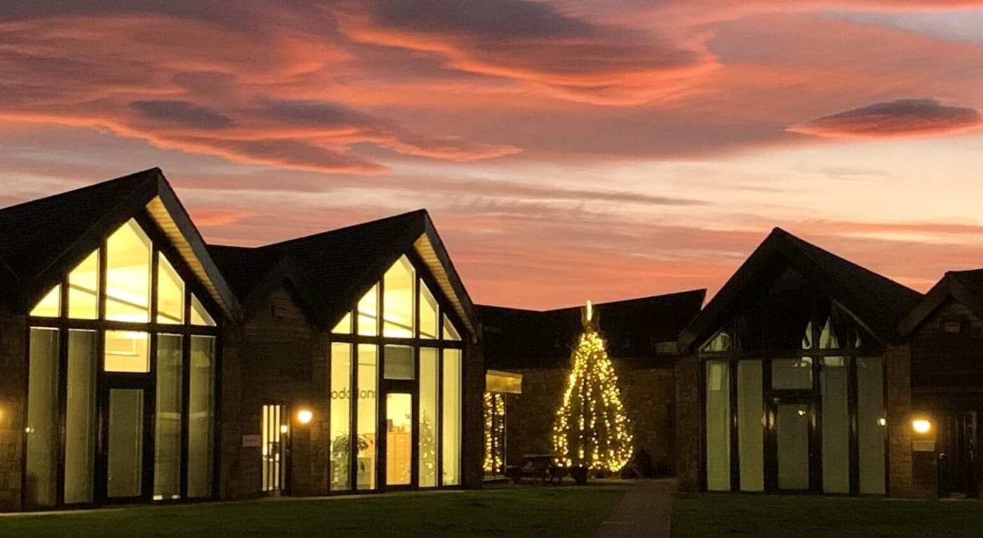 Prestwick Park builds at night